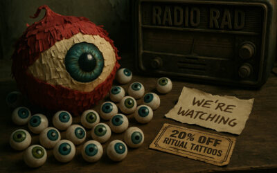 El Culto del Ojo Ardiente deja una piñata rellena de ojos frente a la emisora