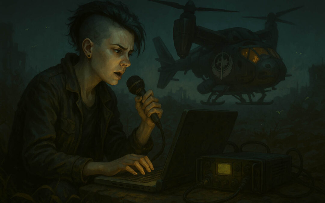 Vana hackea el transmisor de la Hermandad y emite poemas radiactivos